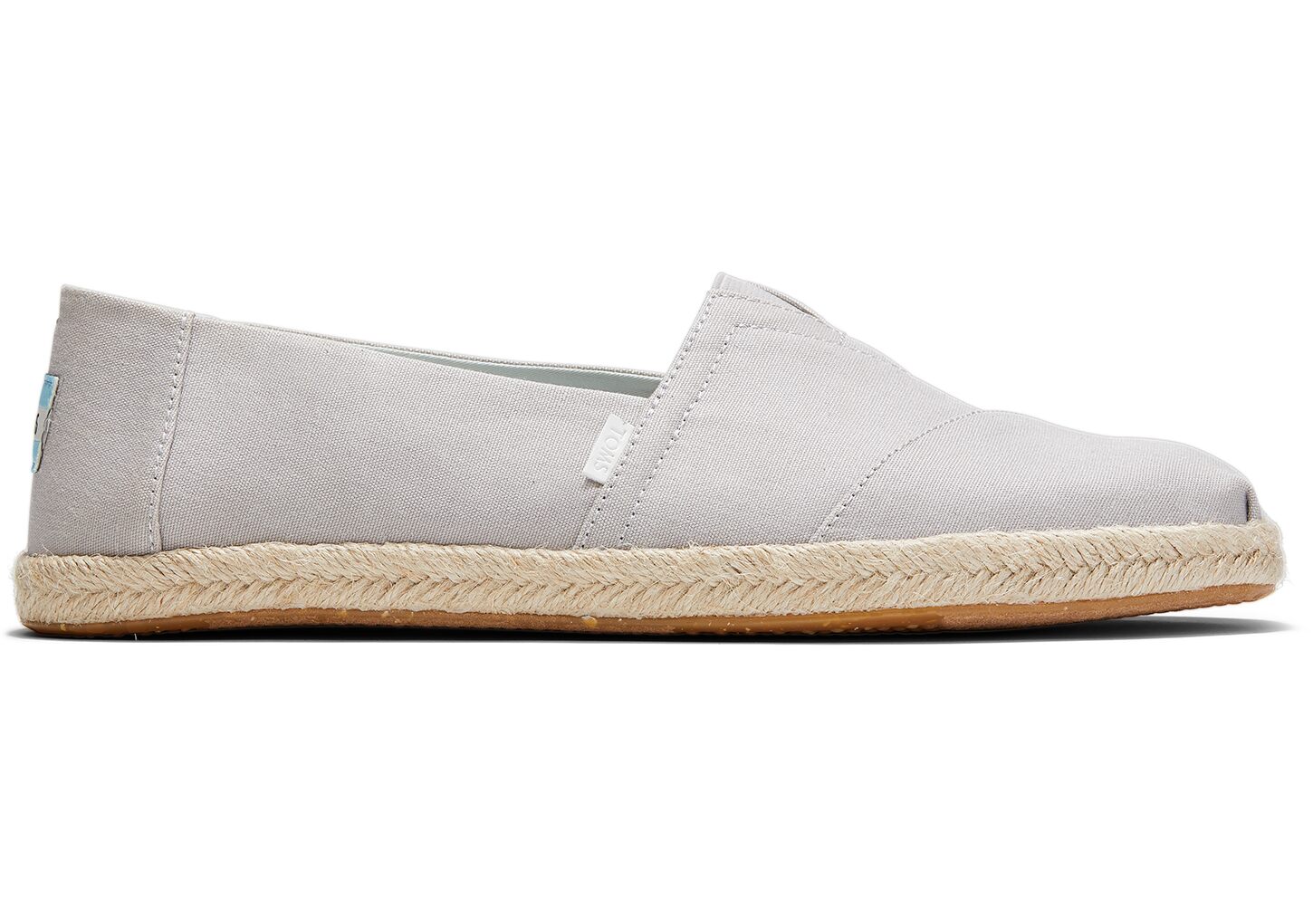 Toms Plant Dye Canvas - Mens Alpargata Espadrilles - Light Grey - NZ - 013672BXG